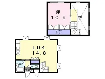 ツインパレスさくら台ノース(1LDK/4階)の間取り写真