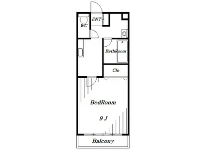 インパレスサクラ(1K/1階)の間取り写真