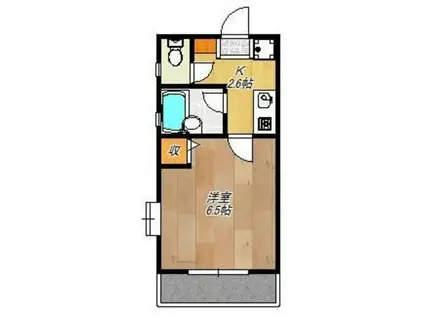 BE WITH YOU(1K/2階)の間取り写真