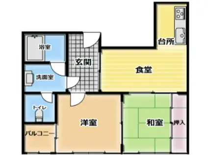 マルイマンション(2DK/3階)の間取り写真