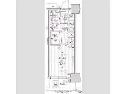 ガーラ・グランディ川口並木(1K/11階)の間取り写真