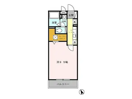 GEMINI ONNA(1K/1階)の間取り写真