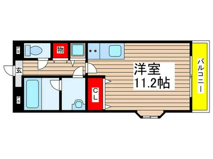 ボヌ・エトワール(ワンルーム/5階)の間取り写真