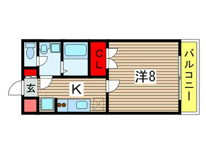 サンライズ・ガーデン(1K/2階)の間取り写真