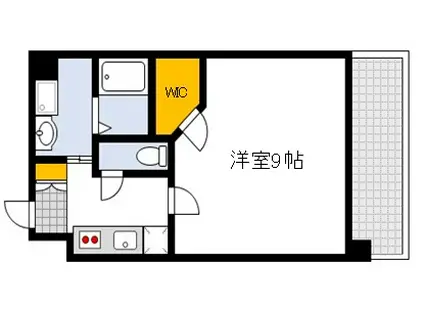 THE GARDEN PLACE HIJIYAMA(1K/10階)の間取り写真