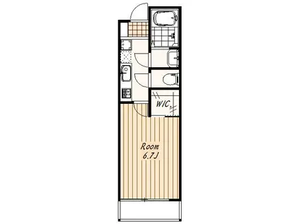 プルーマ東小金井(1K/1階)の間取り写真