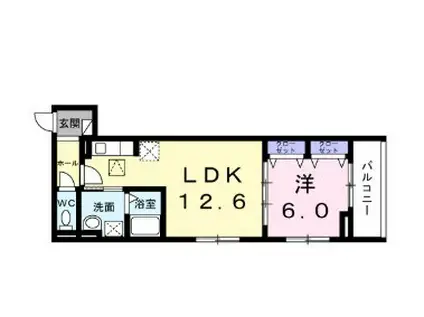 クレストネリマ(1LDK/1階)の間取り写真