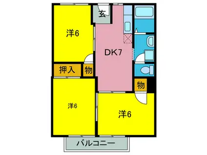 グレース丹南(3DK/1階)の間取り写真