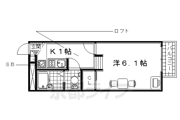レオパレスメゾンラフィーネ(1K/2階)の間取り写真