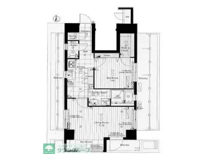 エスアール自由が丘(1LDK/6階)の間取り写真