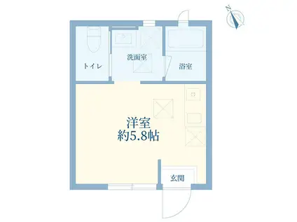 柴崎1丁目アパート(ワンルーム/1階)の間取り写真