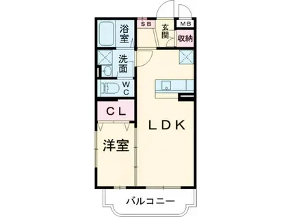 ジョワイユ(1LDK/3階)の間取り写真