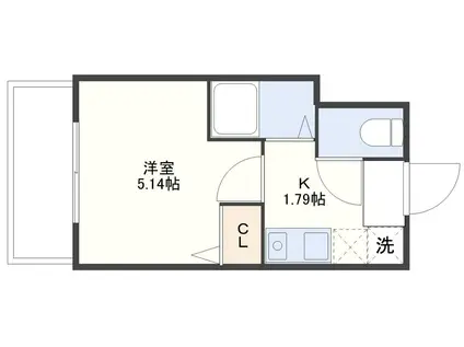 S-FORT長崎興善町(1K/12階)の間取り写真