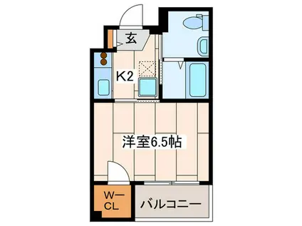 VICOLO横濱反町(1K/1階)の間取り写真