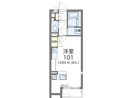 ミランダフリューリング(ワンルーム/2階)の間取り写真