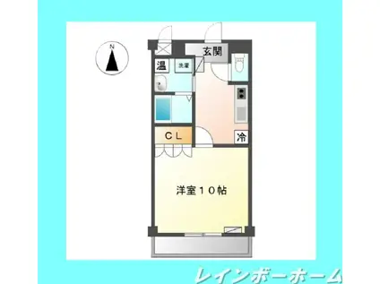 サウス HALE サウス ハレ(1K/3階)の間取り写真