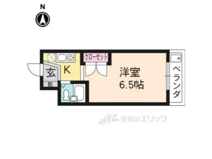 ソグノコート(1K/2階)の間取り写真