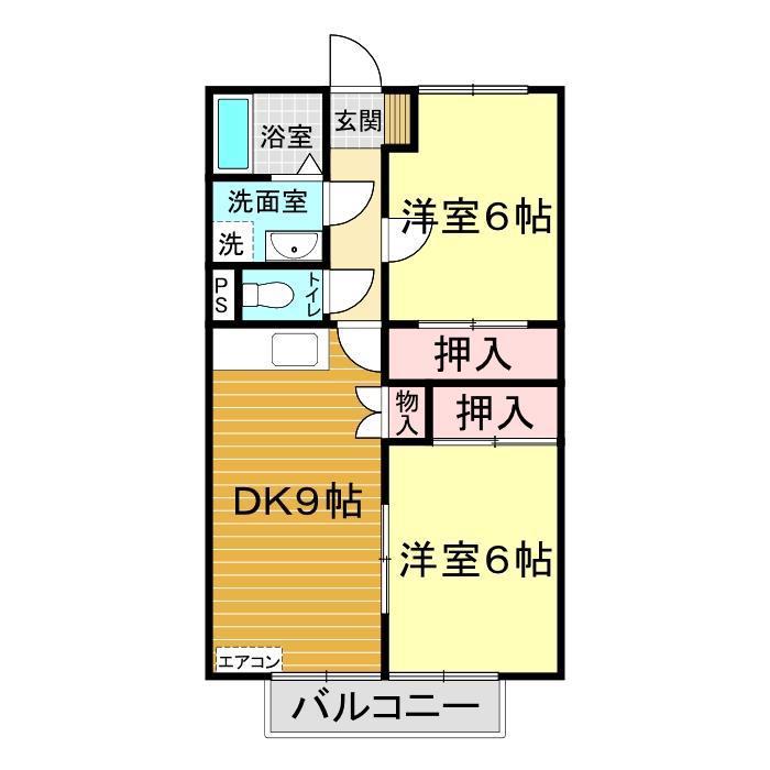 ハイツプリンス(3K/1階)の間取り写真