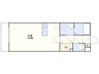 ノール住吉(ワンルーム/3階)の間取り写真
