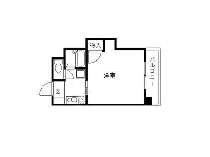 デュウオコート富士見町(1K/3階)の間取り写真