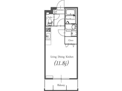 プレミアムプラスみなみ野Ⅰ(ワンルーム/1階)の間取り写真