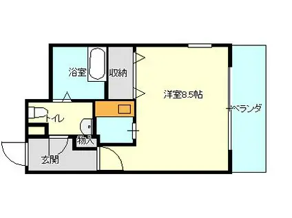 プリメール箱崎II(1K/5階)の間取り写真