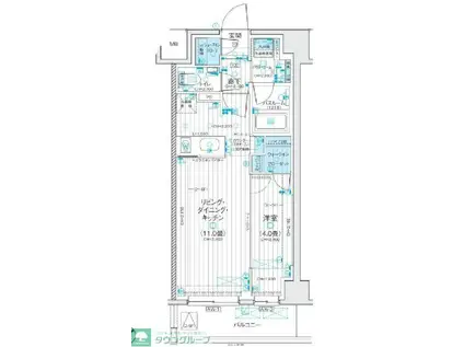 パレステージ杉並庵(1LDK/3階)の間取り写真