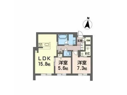 アミコート BELS認証(2LDK/1階)の間取り写真