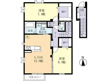 メゾン・ド・セリシエI(2LDK/2階)の間取り写真