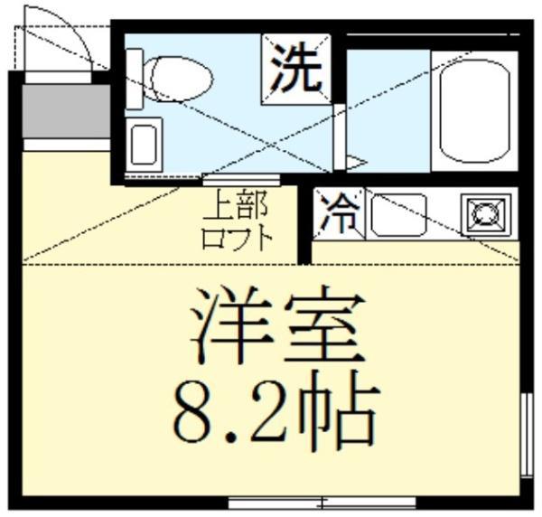 NEST冷泉町(ワンルーム/1階)の間取り写真