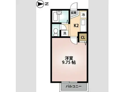 ハイツアグラ(1K/1階)の間取り写真