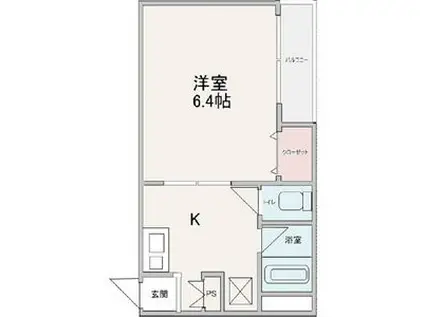 コート千里山西III(1K/2階)の間取り写真