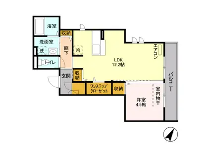 シャルマン(1LDK/3階)の間取り写真