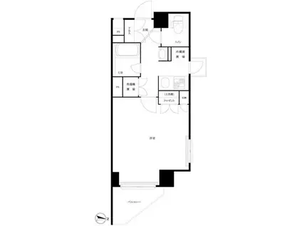 ルーブル中野坂上伍番館(1K/4階)の間取り写真