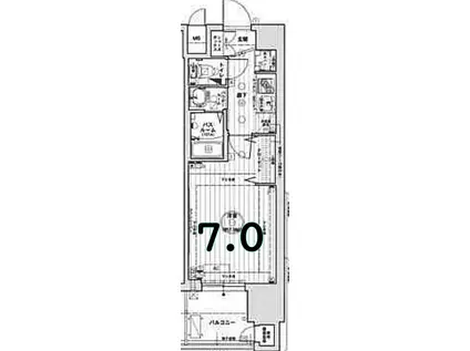 エステムコート名古屋鶴舞シエル(1K/4階)の間取り写真