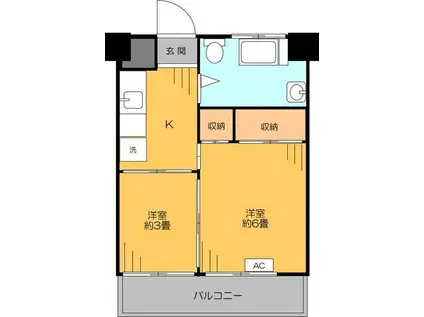 メゾン滝野川(1DK/5階)の間取り写真