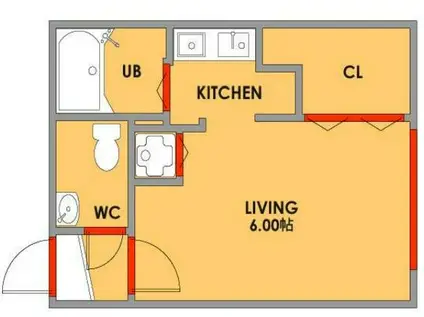 MODULOR小豆沢公園(ワンルーム/3階)の間取り写真