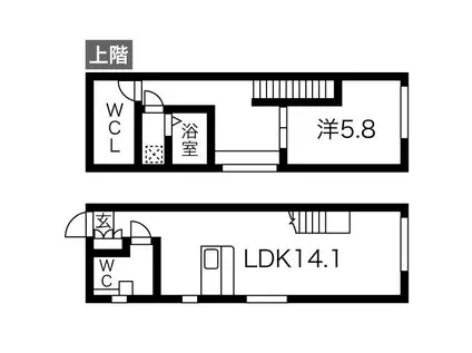 CELENEST名駅西(1LDK/4階)の間取り写真