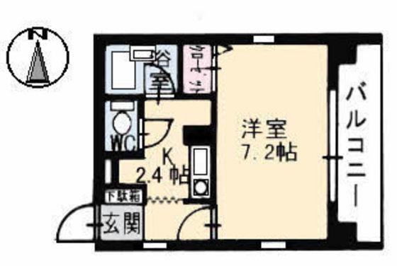 サンハート(1K/1階)の間取り写真