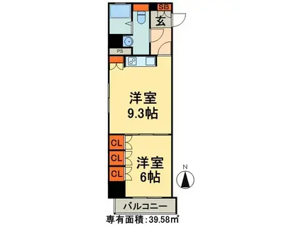 パークアクシス秋葉原(1LDK/8階)の間取り写真