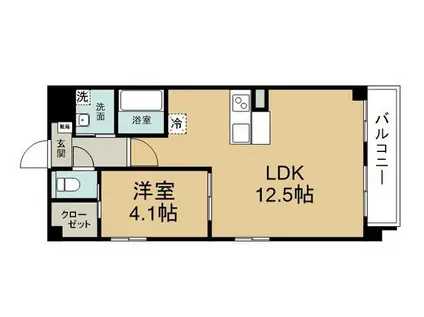 ＪＲ日豊本線 大分駅 徒歩16分 10階建 築4年(1LDK/9階)の間取り写真