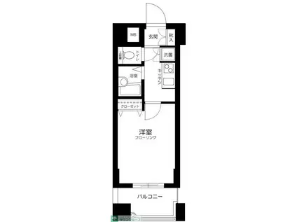 サンテミリオン白山(1K/3階)の間取り写真