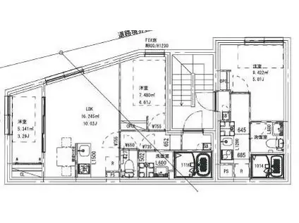 TYPE戸越公園(2LDK/3階)の間取り写真