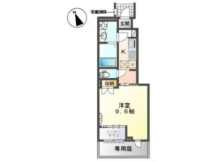 川口市大字安行領根岸 アパート工事(1K/1階)の間取り写真