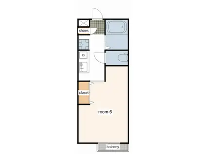 山陽電鉄本線 手柄駅 徒歩22分 3階建 築10年(1K/1階)の間取り写真