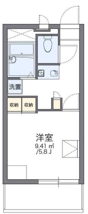 レオパレスオーロラ(1K/3階)の間取り写真
