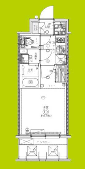 CREST TAPP 庄内(1K/9階)の間取り写真