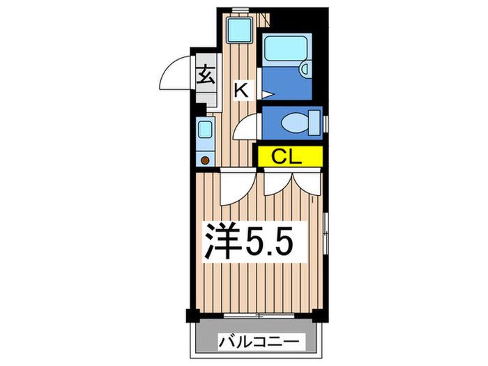 ラメールSHIBA(1K/3階)の間取り写真