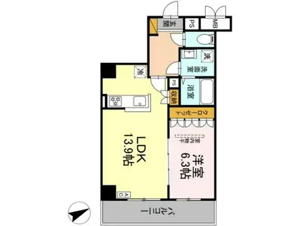 GRAND VILLAGE(1LDK/3階)の間取り写真