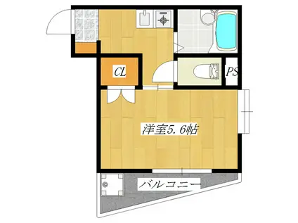 フジマツ第5ビル(1K/4階)の間取り写真